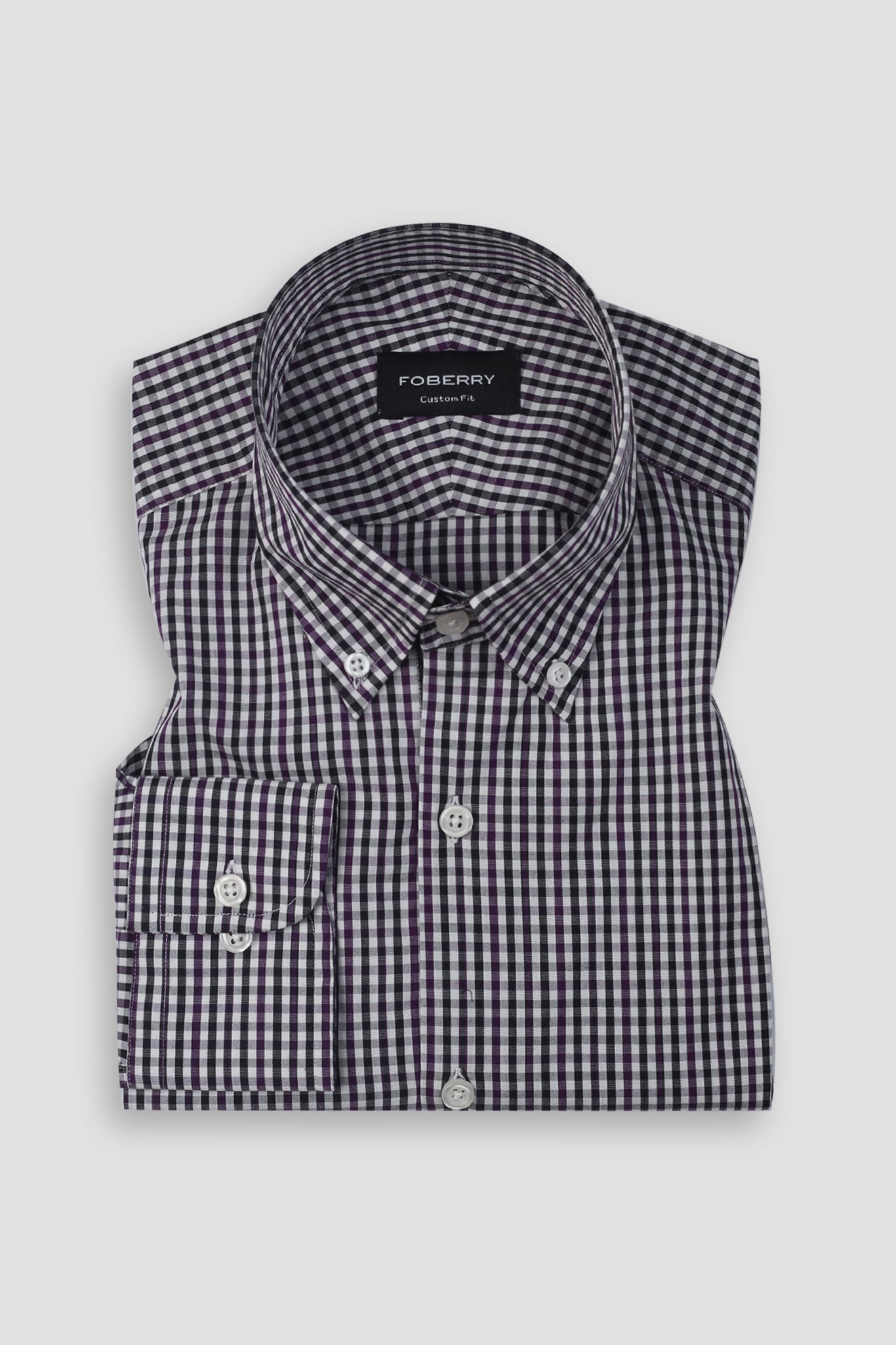Magenta & Black Gingham Shirt