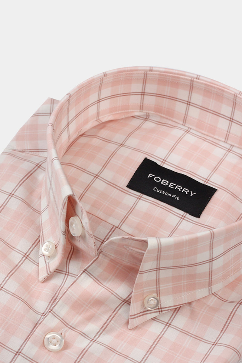 Peach Pink Madras Shirt
