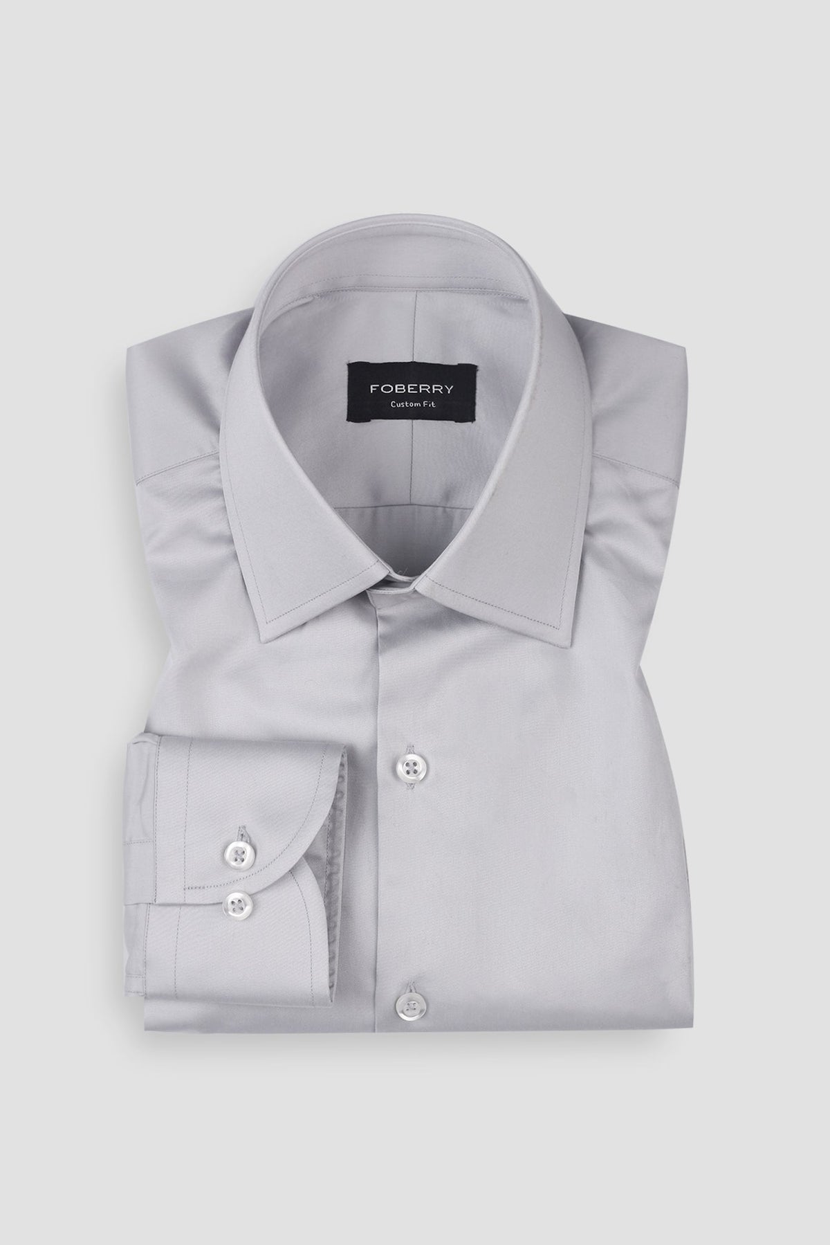 Platinum Grey Egyptian Poplin Shirt