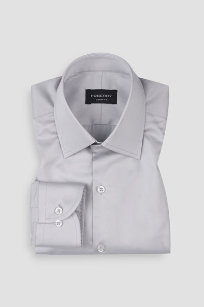 Platinum Grey Egyptian Poplin Shirt
