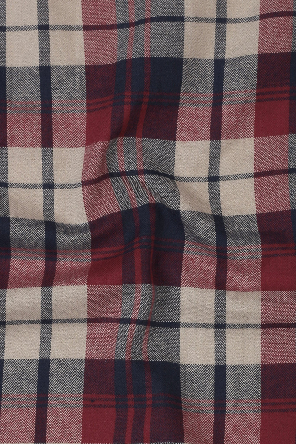 Beige Blue Tartan Winter Flannel