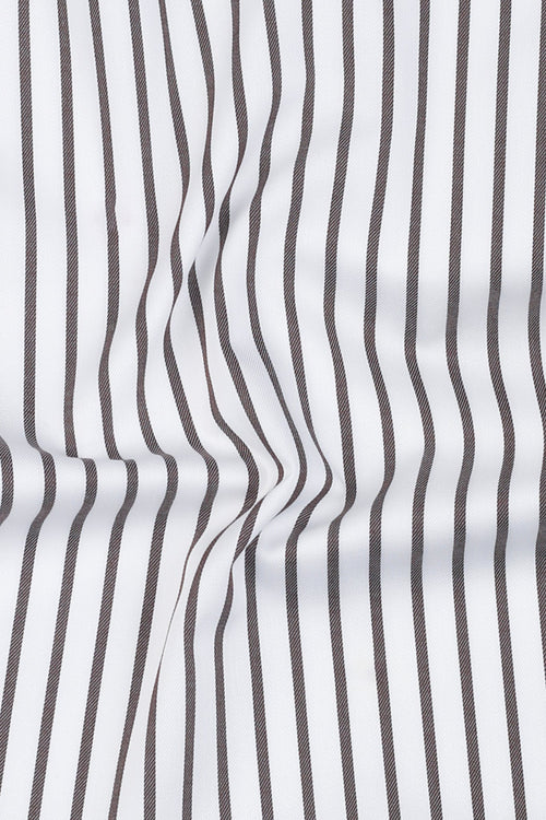 Brown Twill Striped