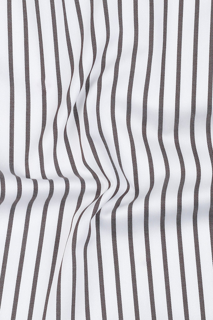 Brown Twill Striped