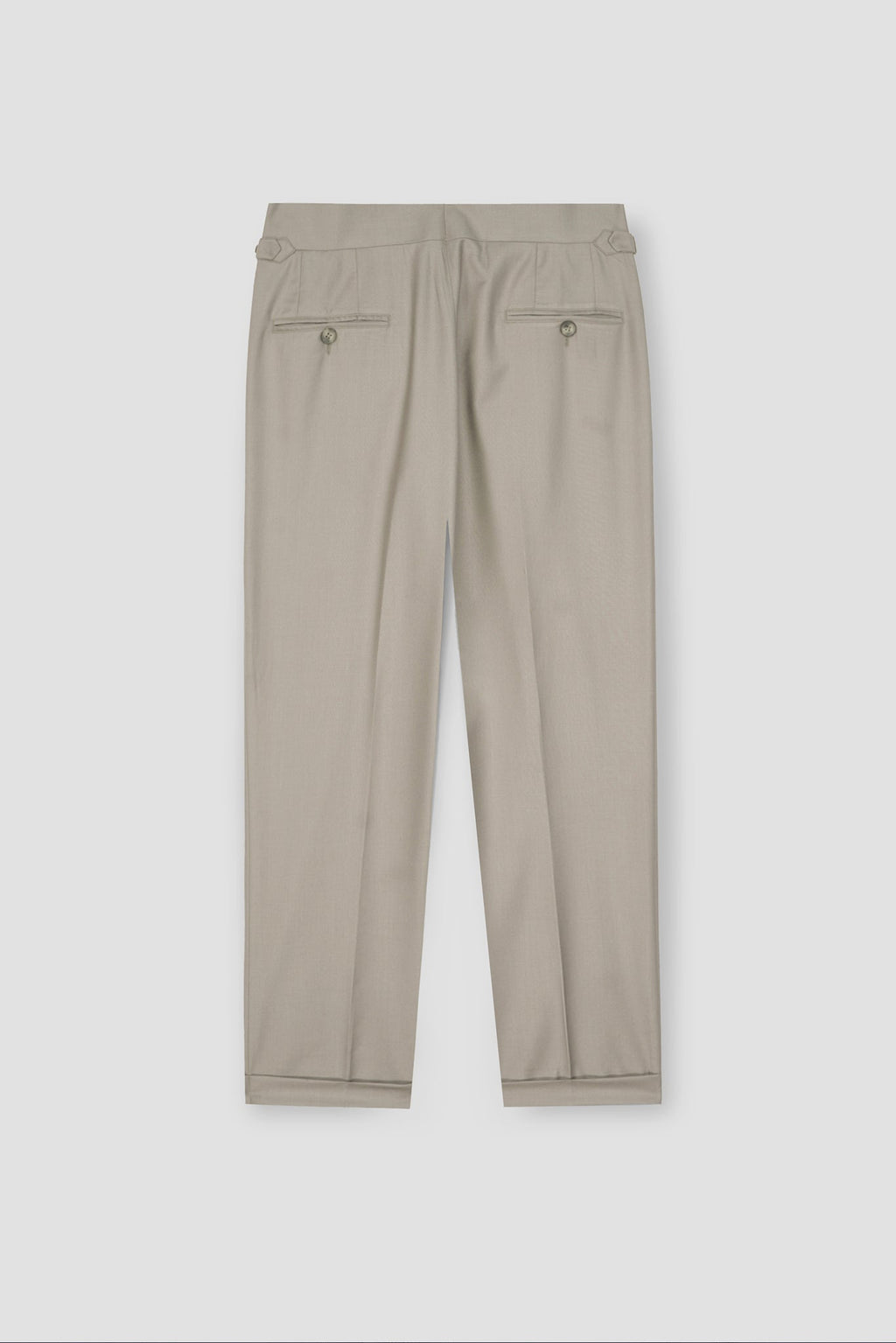 Lime Beige Tropical Wool Blended Dress Pant