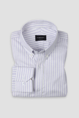 Lilac Oxford Striped Shirt