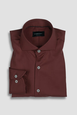 Soft Burgundy Egyptian Poplin Shirt
