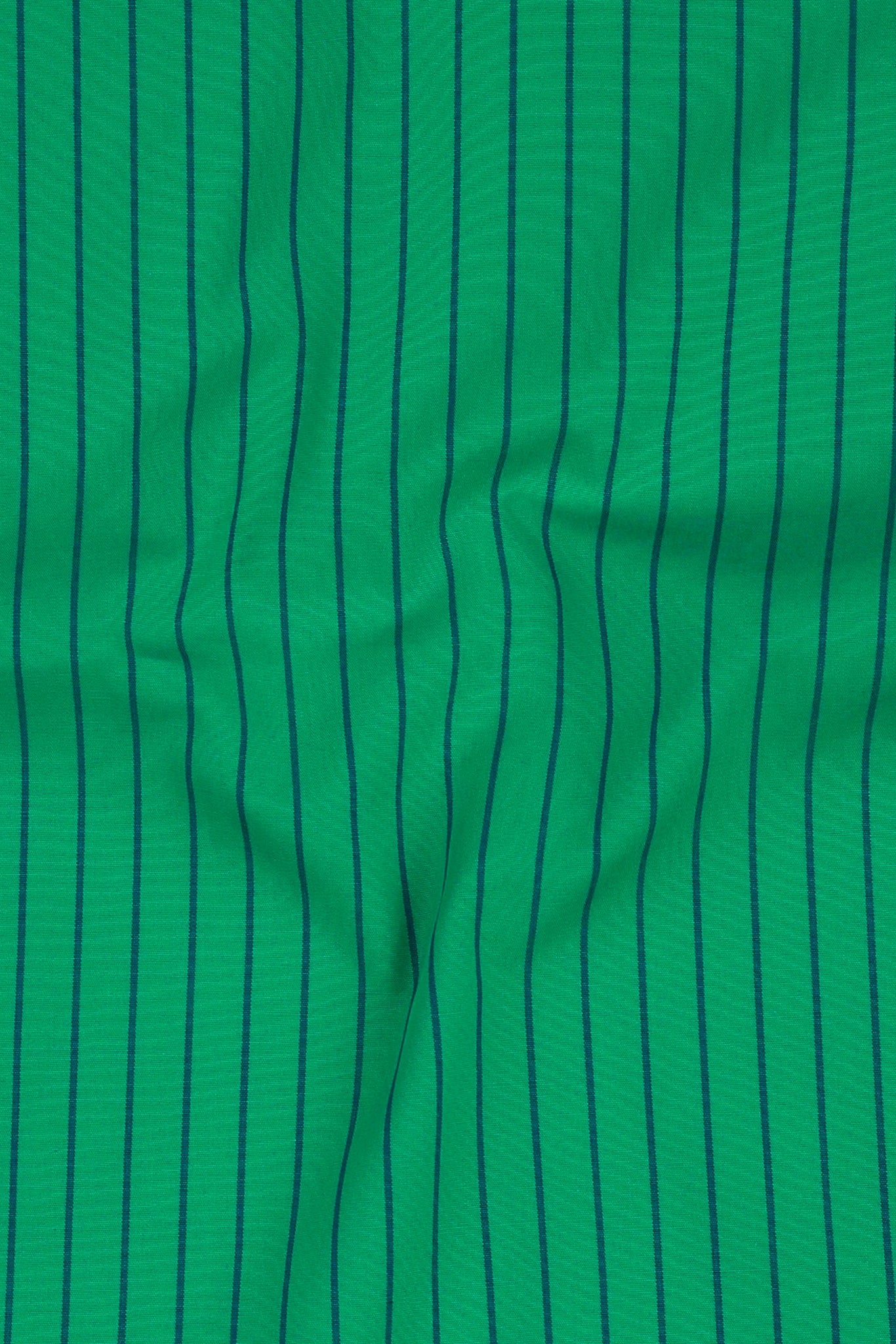 Blue Pinstripes On Green Shirt