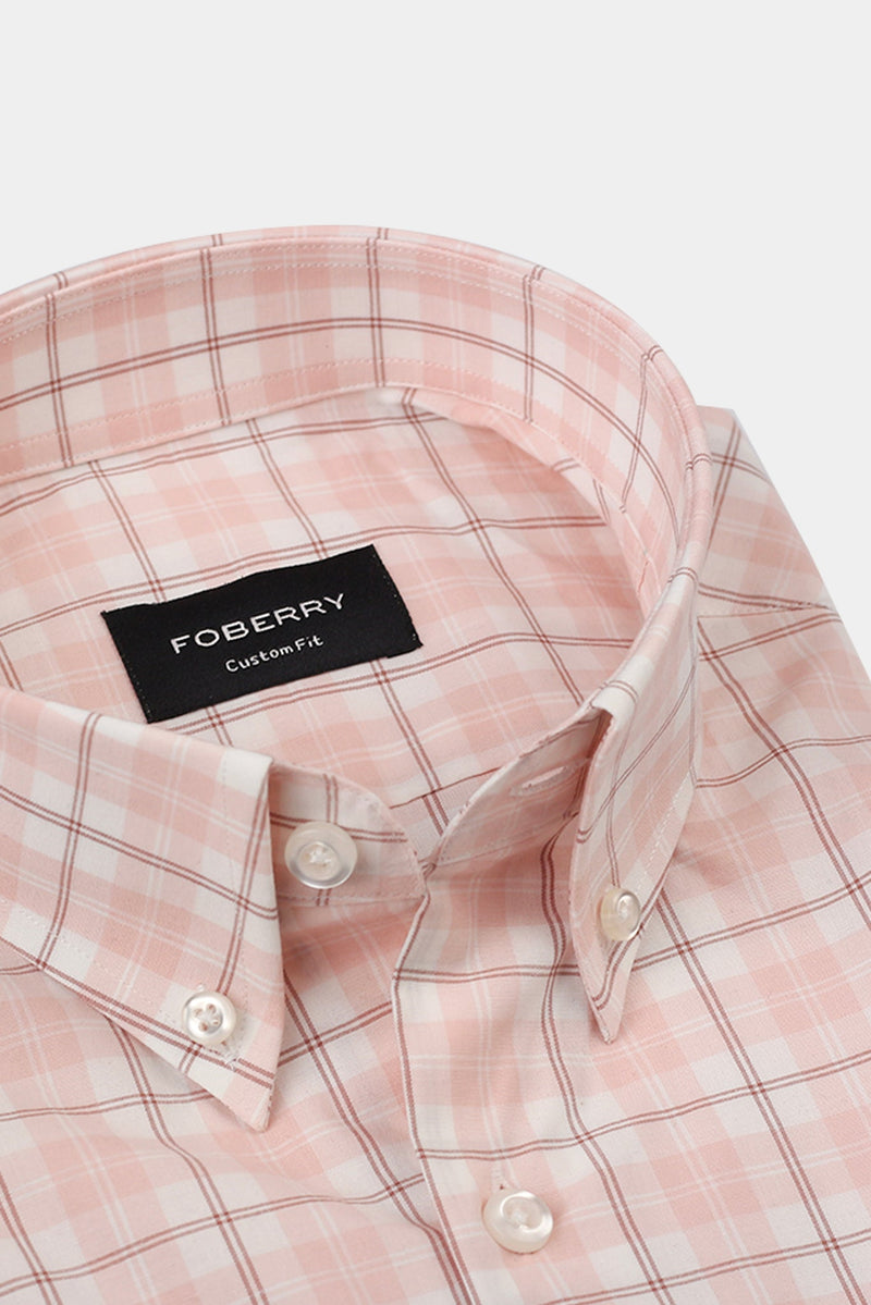 Peach Pink Madras Shirt