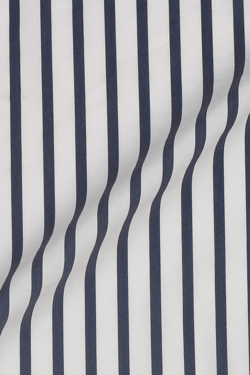 Bold Midnight Blue Striped Shirt