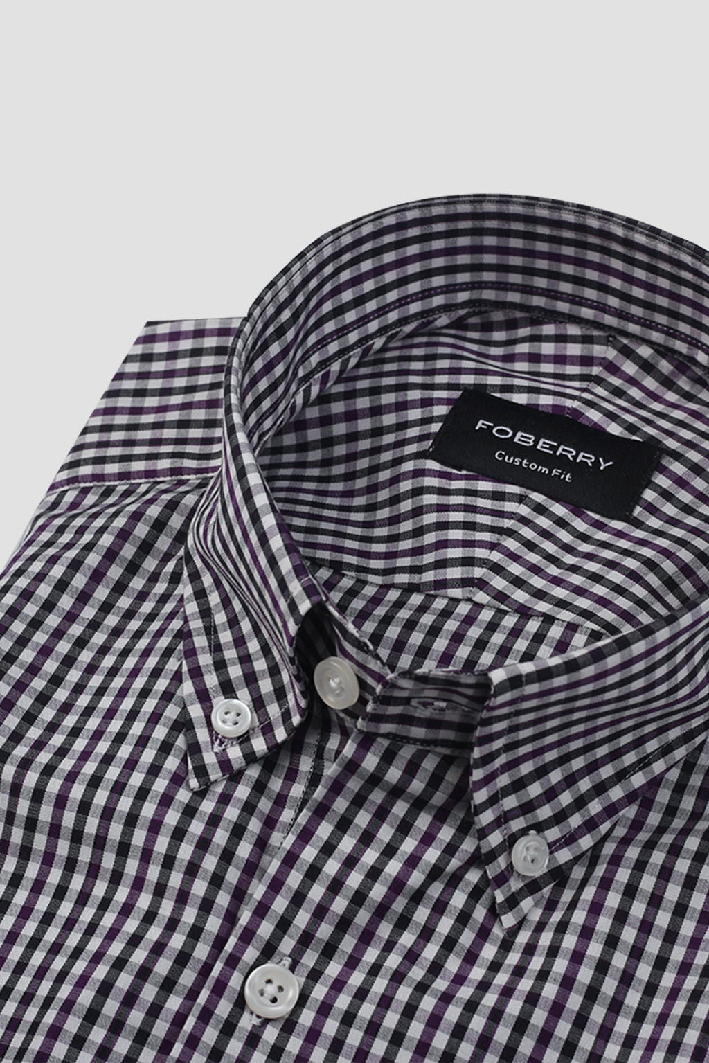 Magenta & Black Gingham Shirt