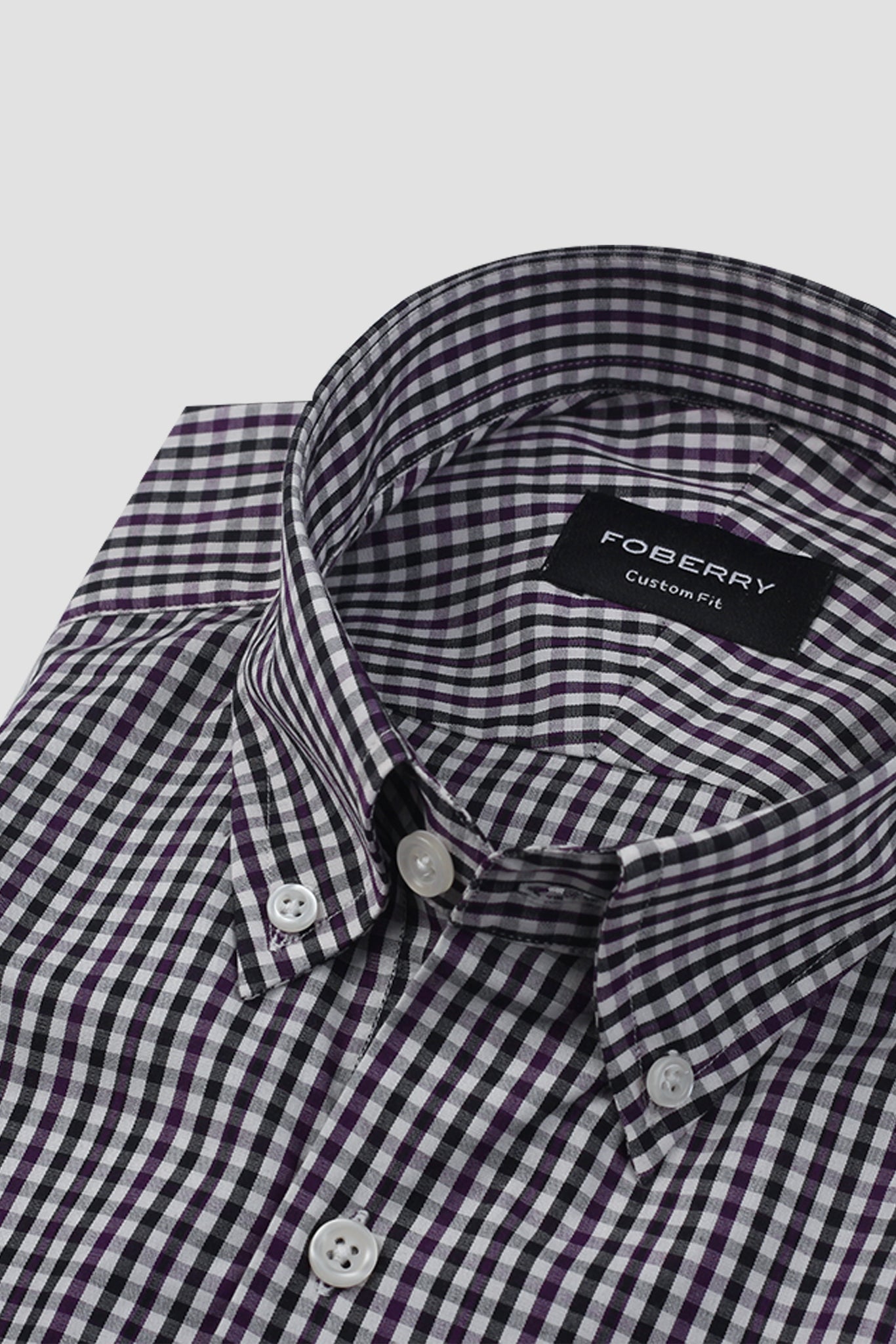 Magenta & Black Gingham Shirt