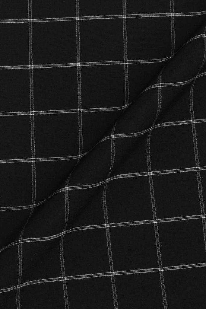 Soft Black And White Small Windowpane Shirt