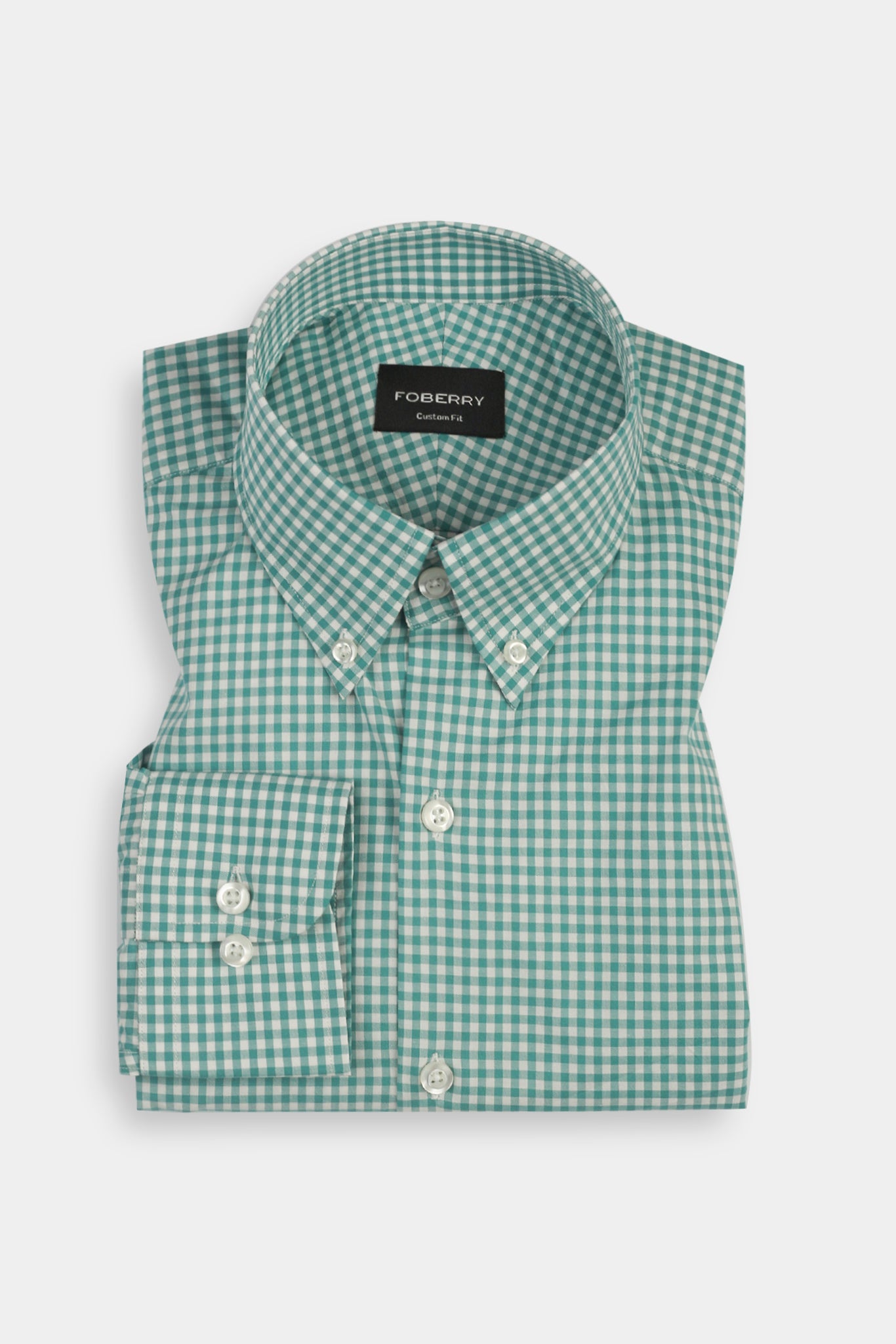 Teal Green Gingham Shirt