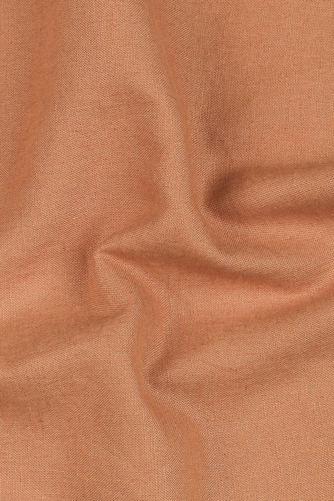 Woody Brown Italian Linen Shirt