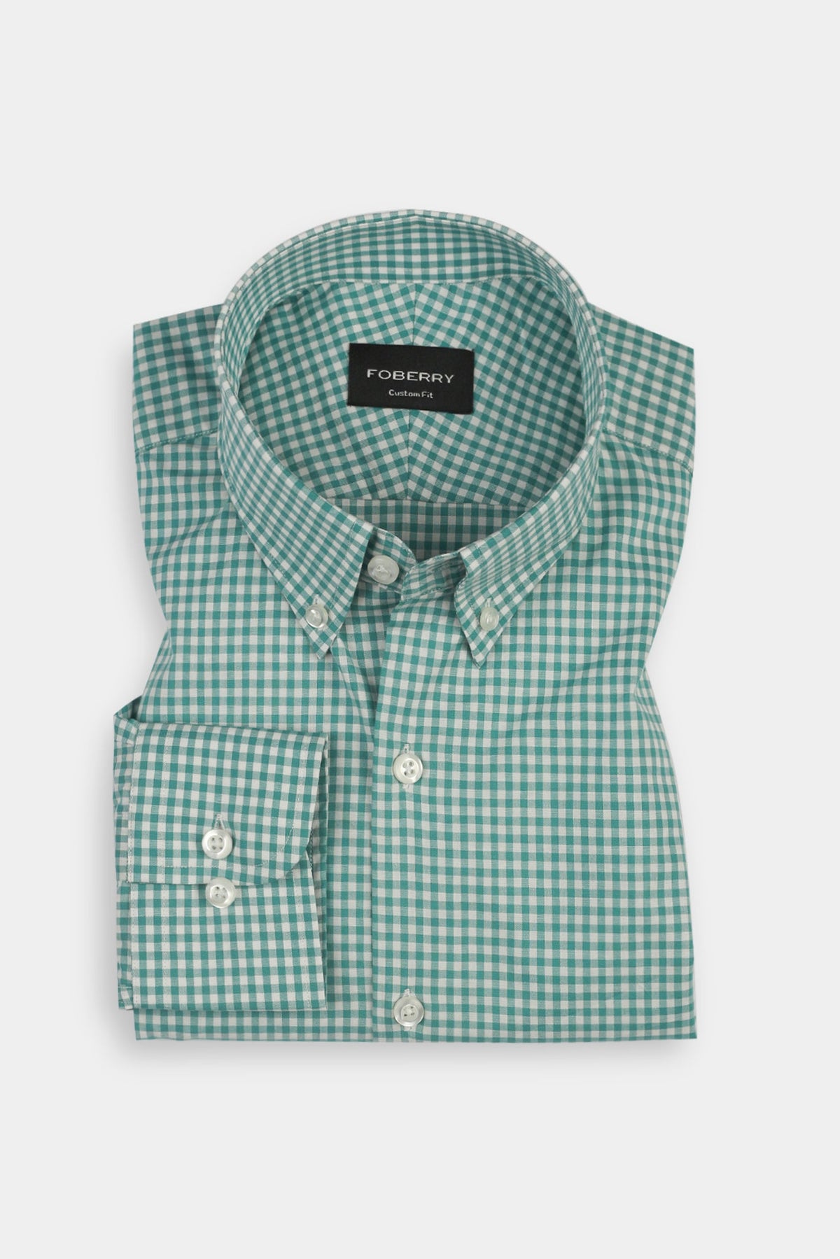 Teal Green Gingham Shirt