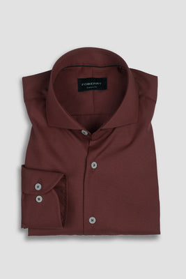 Soft Burgundy Egyptian Poplin Shirt