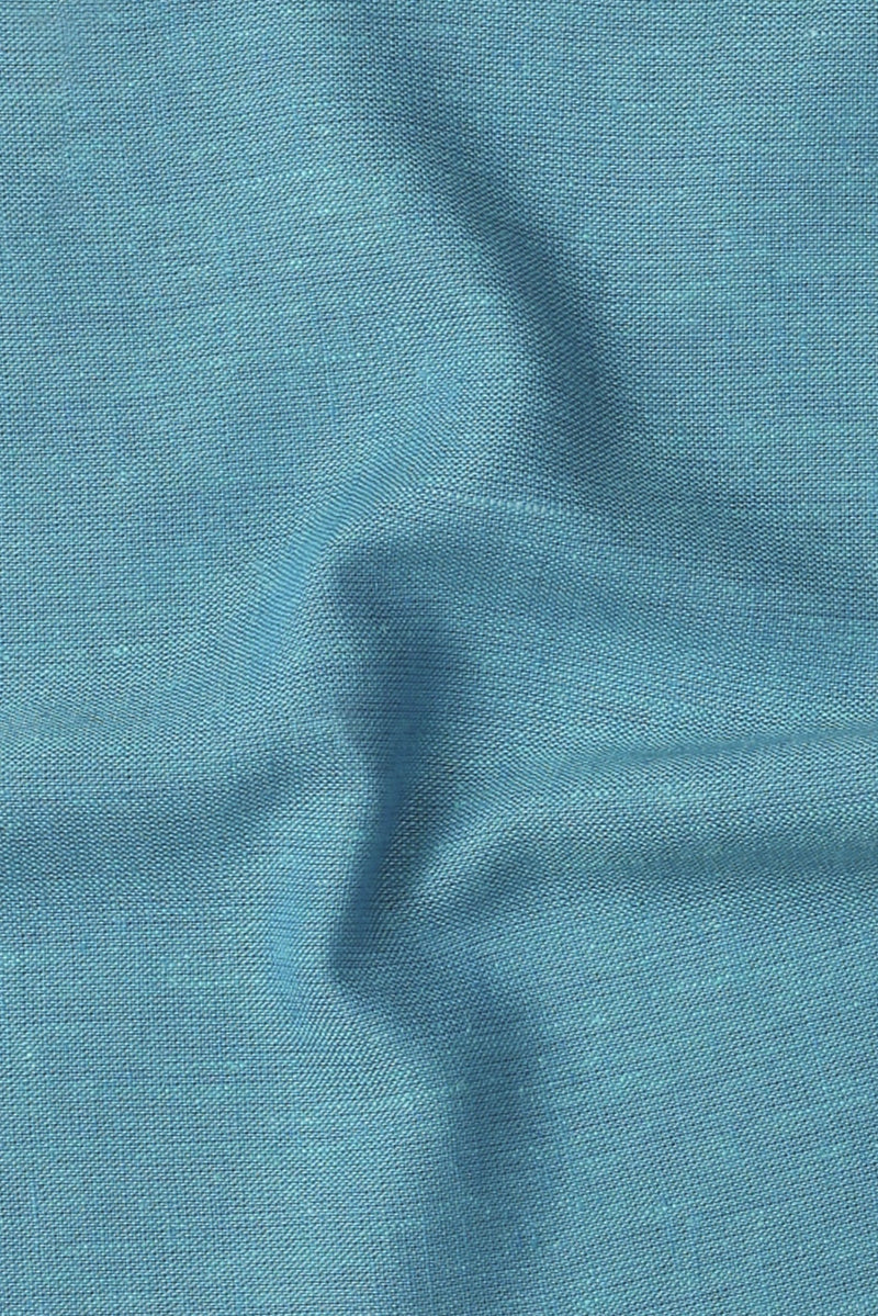 Cerulean Blue Irish linen