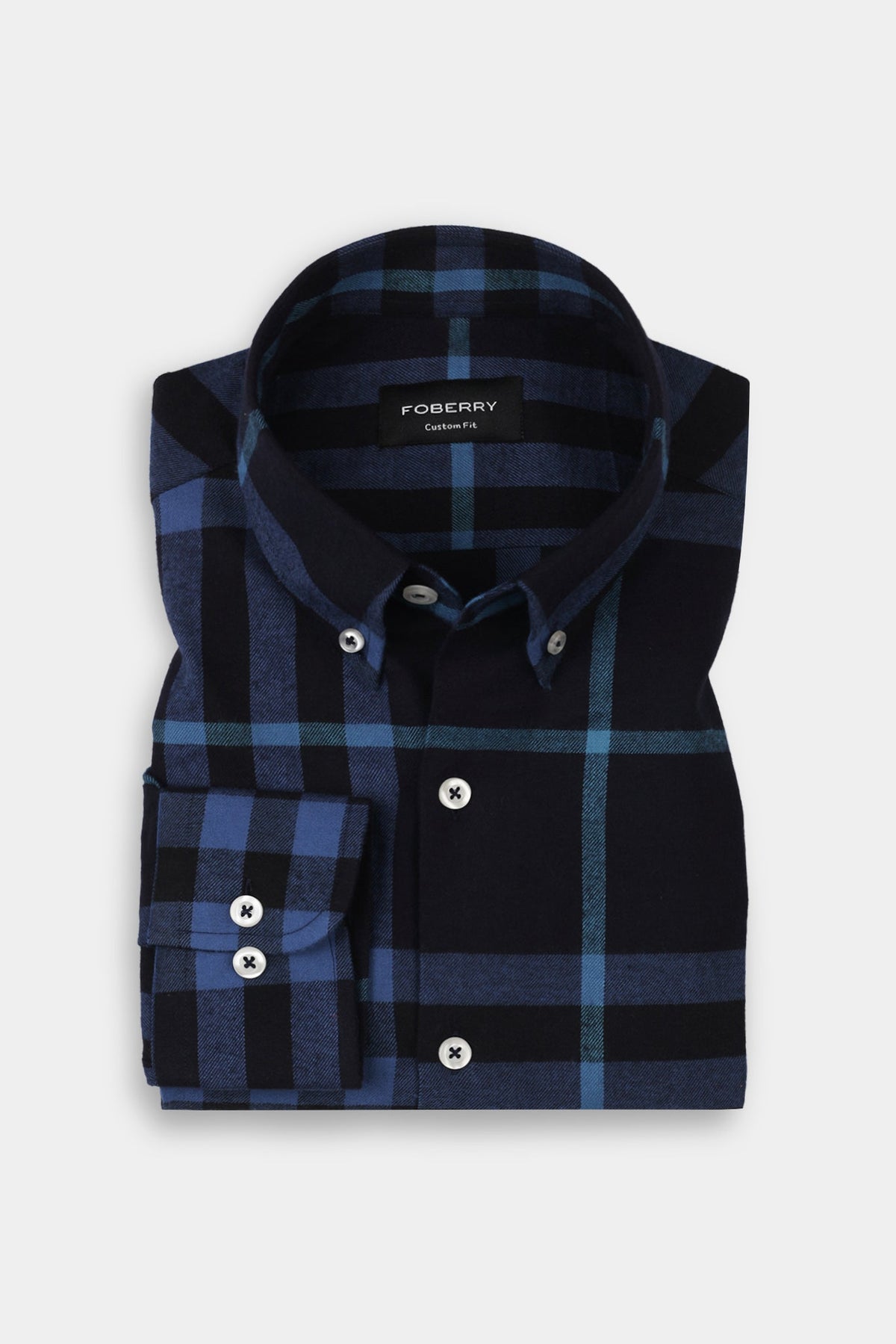 Dual Blue Plaid Winter Flannel Shirt