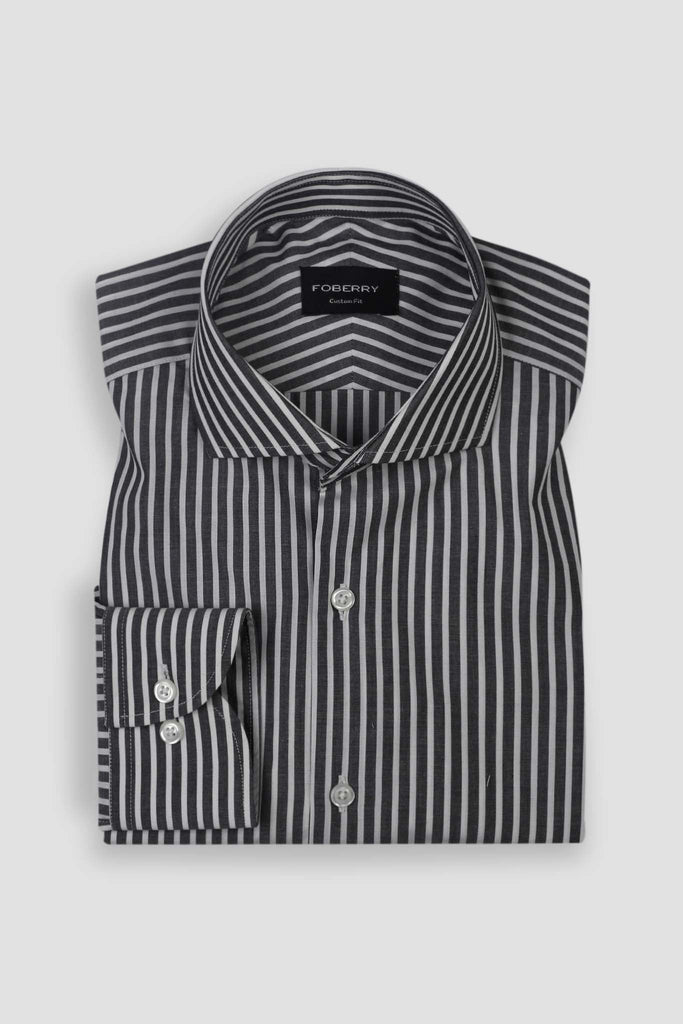 Soft Charcoal Bengal Stripe Shirt