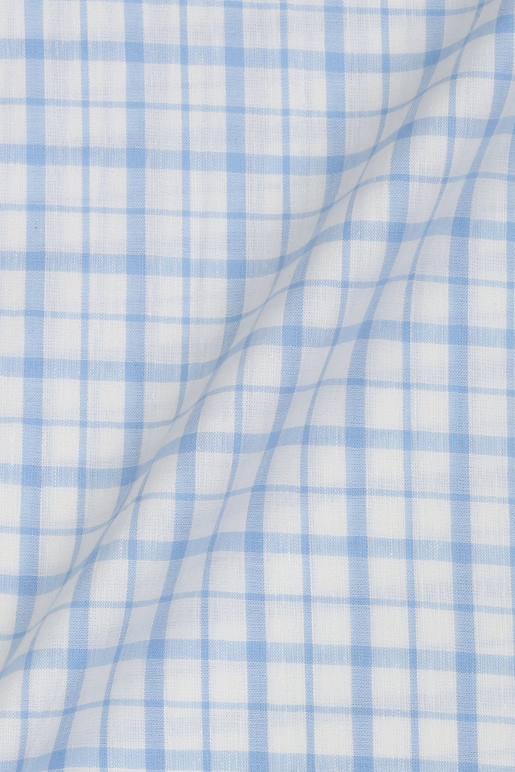 Sky Blue Tartan Linen