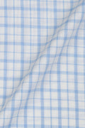 Sky Blue Tartan Linen