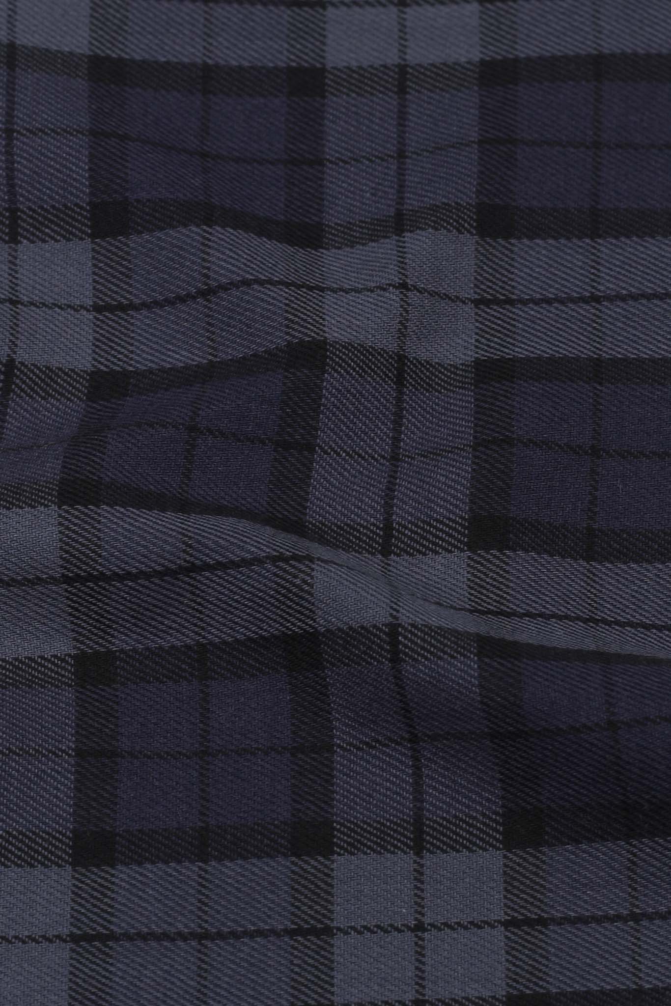 Muave Blue Tartan Winter Flannel Shirt