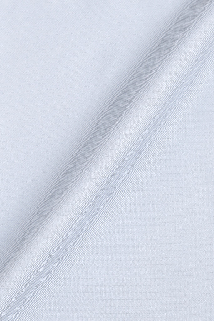 Sky Blue Egyptian Herringbone Pin Collar Shirt