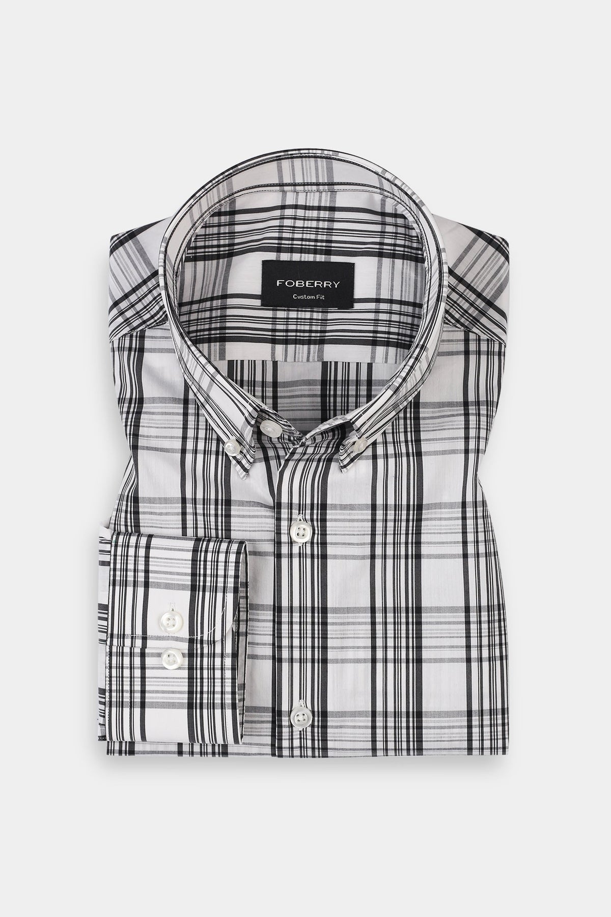Soft Black & White Tartan Shirt