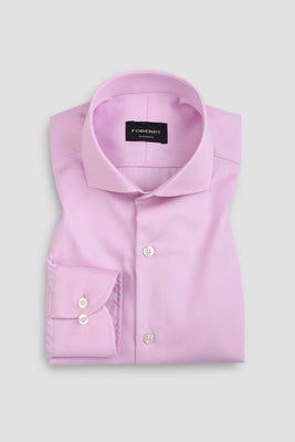 Lilac Self Structured Egyptian Shirt