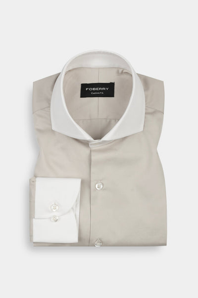 Light Beige Egyptian Poplin Shirt
