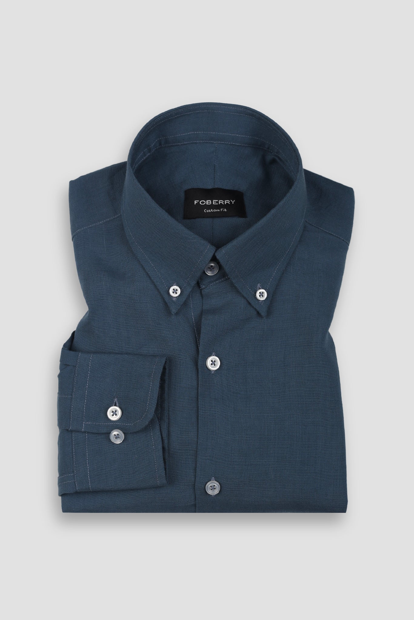 Persian Blue EU Linen Shirt