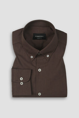 Soft Syrup Brown Irish Linen Shirt