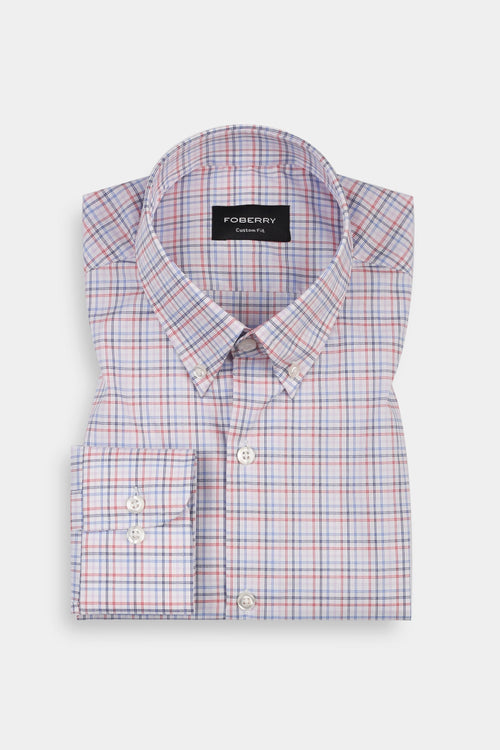 Bue & Red Tartan Egyptian Shirt