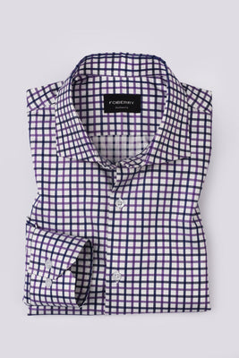 Magenta Box Check Shirt - Foberry USA