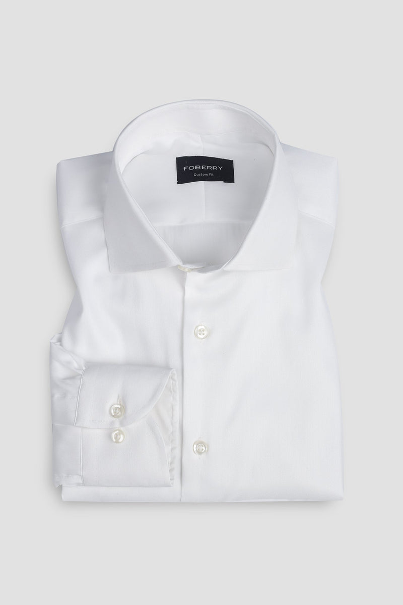 White Twill Stretch Shirt