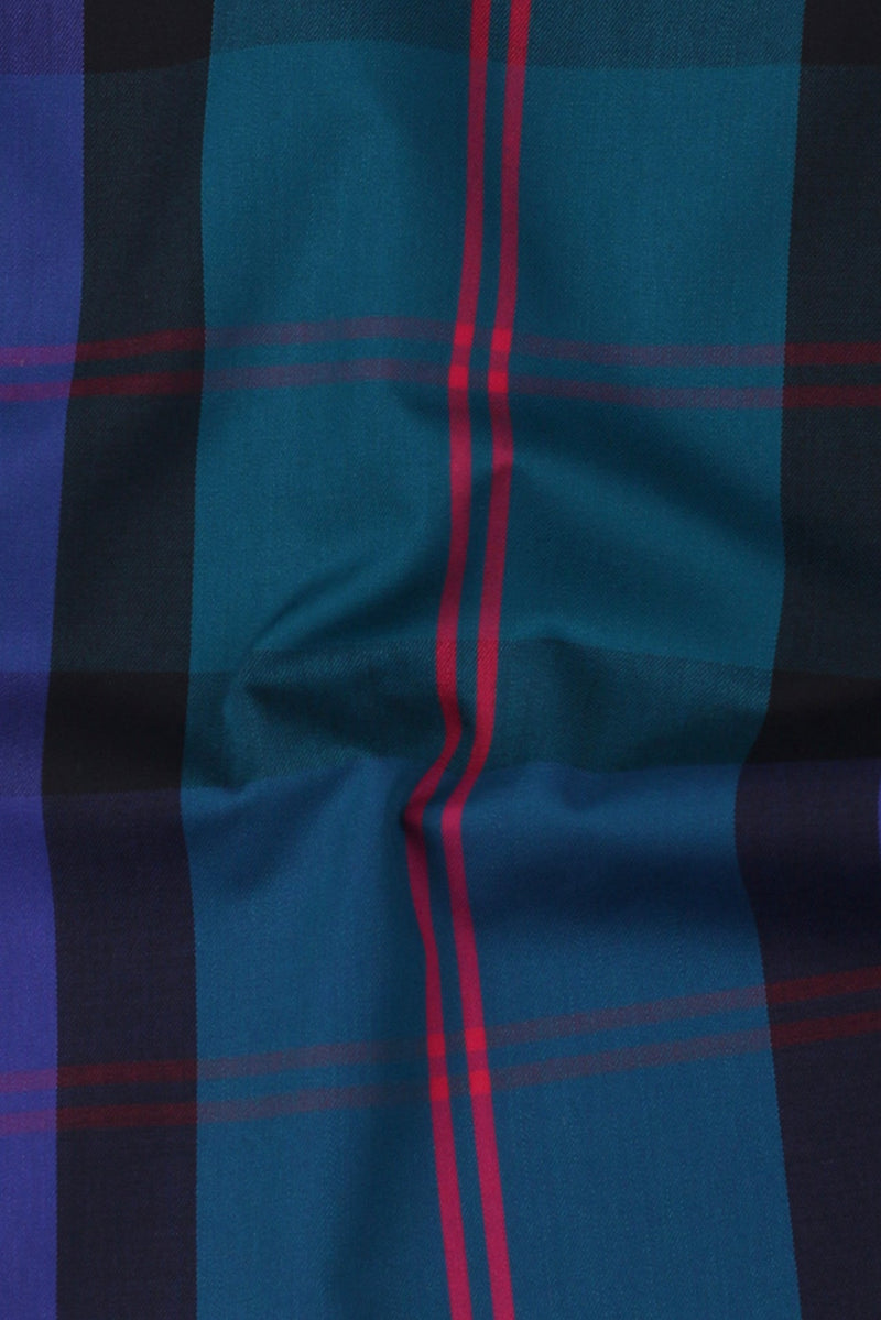 Purple & Blue Plaid Shirt