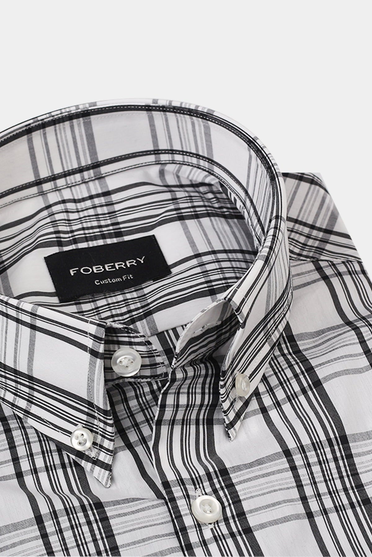 Soft Black & White Tartan Shirt