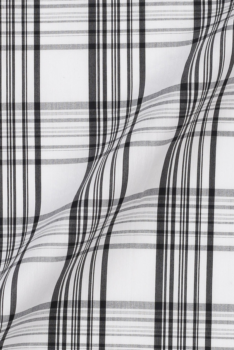 Soft Black & White Tartan Shirt