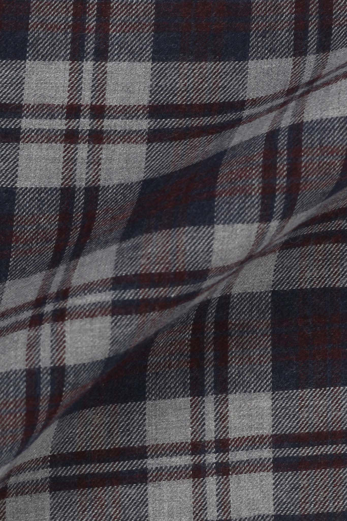 Soft Burnt Burgundy Tartan Winter Flannel Shirt