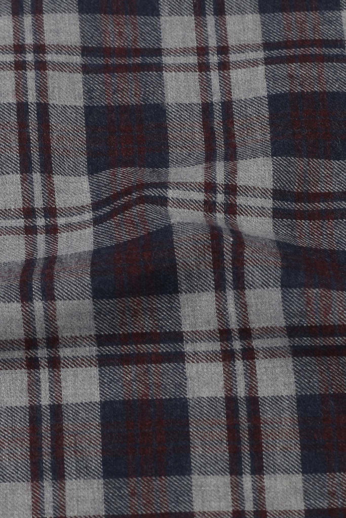 Soft Burnt Burgundy Tartan Winter Flannel Shirt