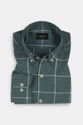 Soft Persian Green Brushed Windowpane Shirt