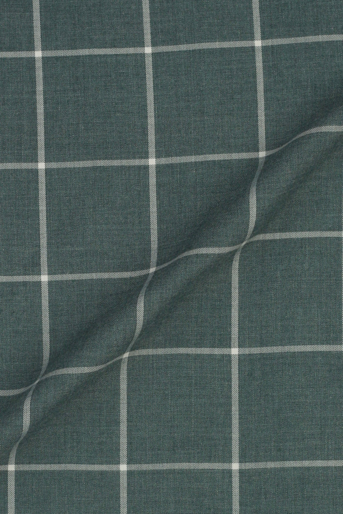 Soft Persian Green Brushed Windowpane Shirt