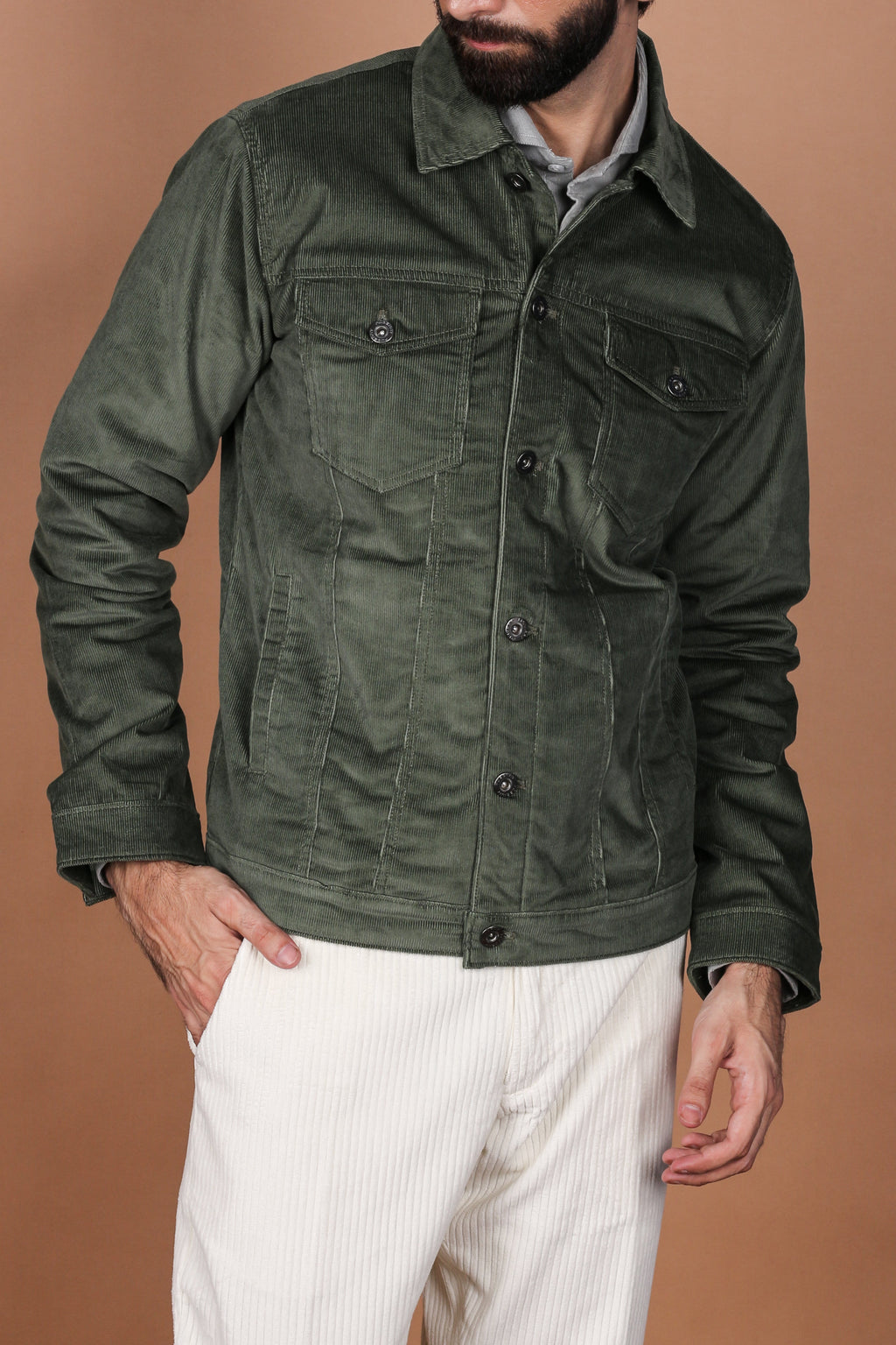 Hunter Green Corduroy Jacket - Foberry USA