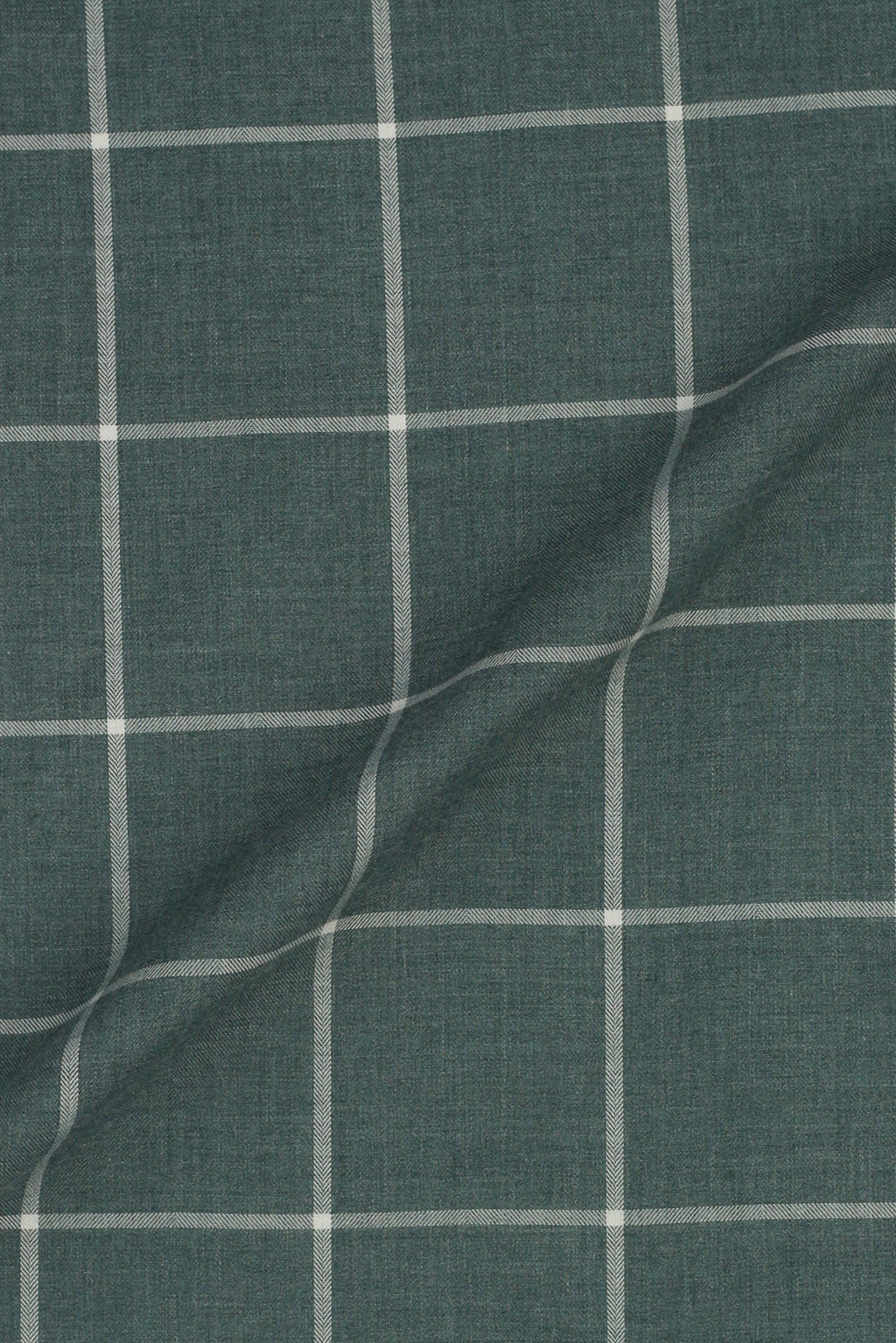 Soft Persian Green Brushed Windowpane