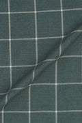 Soft Persian Green Brushed Windowpane