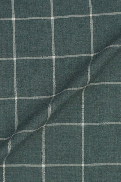 Soft Persian Green Brushed Windowpane