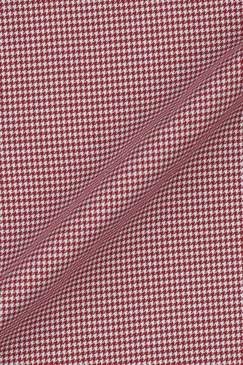 Maroon Houndstooth