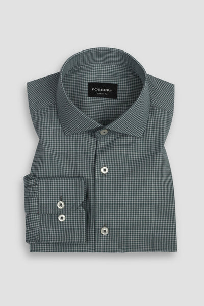 Cobalt Green Plaid Shirt
