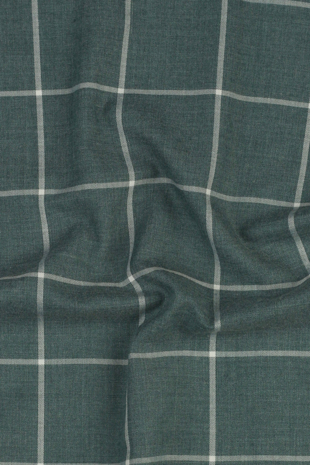 Soft Persian Green Brushed Windowpane