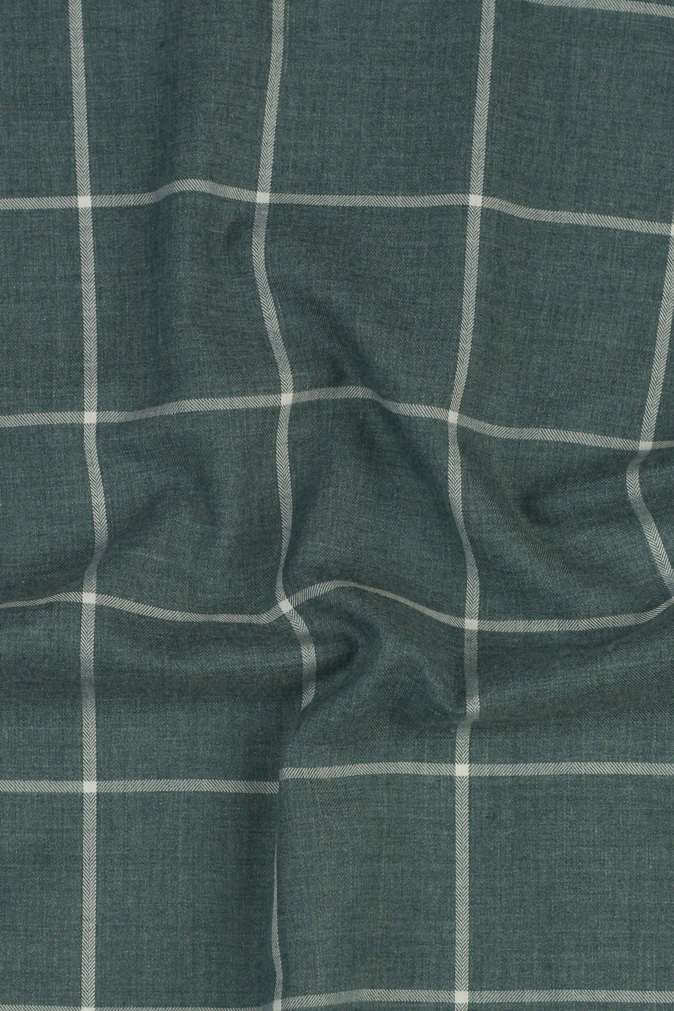Soft Persian Green Brushed Windowpane